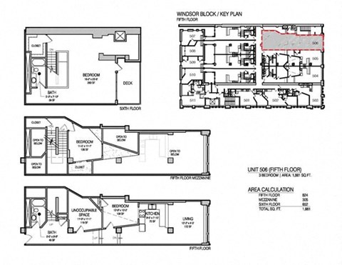 Floor plan for 3 beds, 2 baths, 1612 sqft