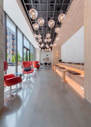 Cleveland apartment for rent - Co-working area at TREO Apartments in Tremont Ohio