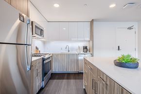 Portland apartment for rent - Stainless-Steel, Modern Appliances and Slow-Closing, Fine-Grained Walnut Cabinets * | The Sutton, Portland OR