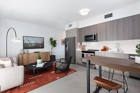 Alameda apartment for rent - Kitchen and living space at Star Harbor Apartments & Townhomes in Alameda, CA.