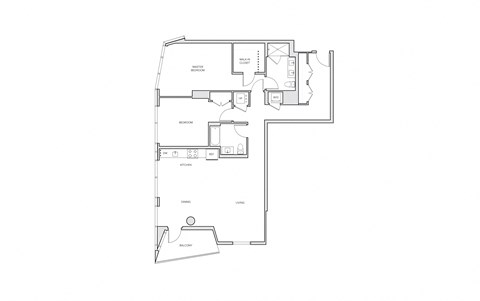 Floor plan for 2 beds, 2 baths, 1461 sqft
