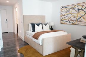 Los Angeles apartment for rent - Large bed at Sentral DTLA.