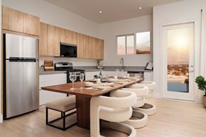 Las Vegas apartment for rent - Apartment kitchen and dining area at Otonomus Las Vegas
