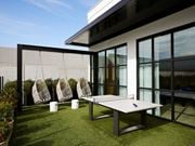 Atlanta apartment for rent - Sentral West Midtown at Star Metals Outdoor Lounge and Ping Pong Table