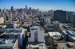 San Francisco apartment for rent - Aerial view of Vance roof top in San Francisco, CA.