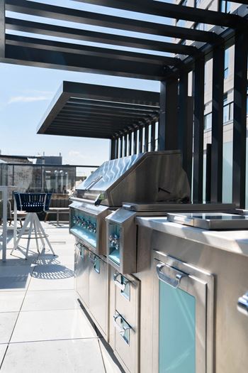 Terrace with commercial-grade gas bbqs