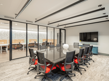 Business center with private offices & conference room