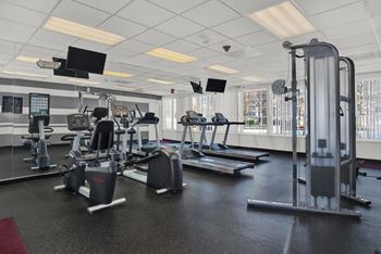 Fitness center with modern equipment