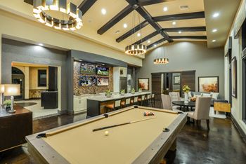 Club room with billiards
