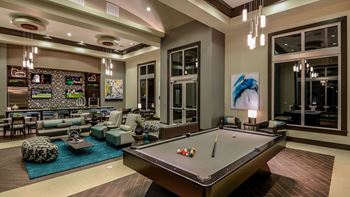Stylish lounge with billiards & sports bar 