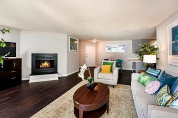 Fireplace in select apartments