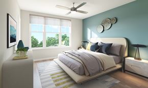 Wall apartment for rent - Glen Oaks Apartments new model bedroom