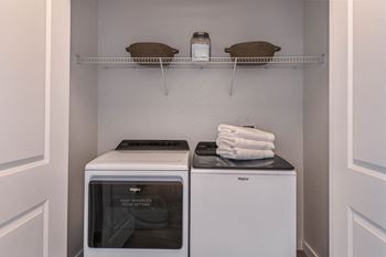 Full-size washer & dryer in all homes