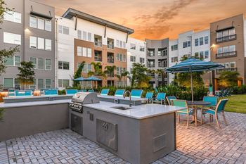 Summer kitchen with bbq grills
