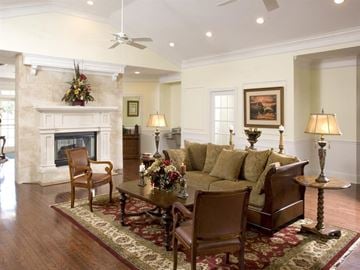 Poughkeepsie apartment for rent - a living room with a couch and a fireplace