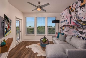 Carpet & plank flooring