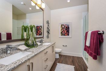 Double vanities with extra storage