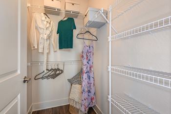 Spacious walk-in closets