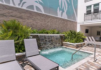 Relaxing whirlpool spa