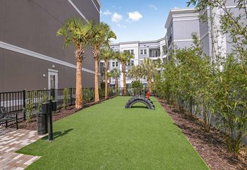 Fenced pet park