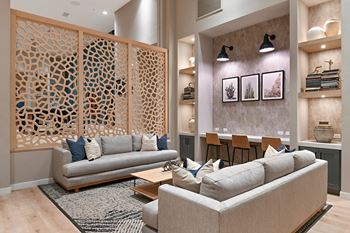Resident lounge with work from home stations