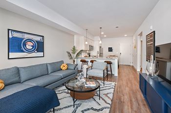 Studio, one-, and two-bedroom floor plans