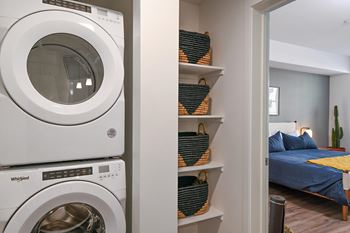 Front-load stacked washer & dryer
