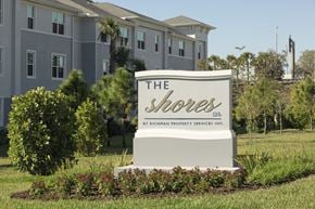 St Petersburg apartment for rent - Property Sign at The Shores Affordable Apartments in St. Petersburg, Florida