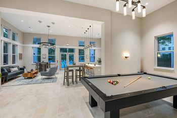 Clubhouse with billiards
