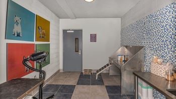 Enclosed pet walk & pet spa