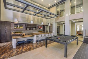 Hotel-inspired, two-level clubhouse with lounge & billiards