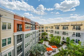 Lush garden courtyards