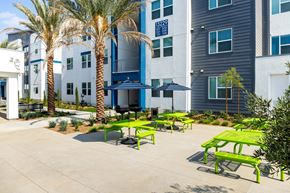 Santa Fe Springs apartment for rent - Patio Seating  at Lakeland Affordable Apartments in Santa Fe Springs, CA