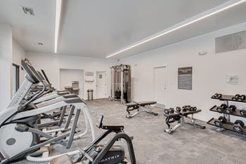 Fitness center with cardio equipment & free weights