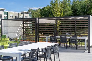 Outdoor grilling and firepit area