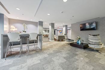 Community room with kitchen