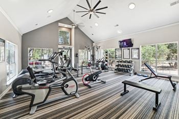 Fitness center with cardio equipment & free weights
