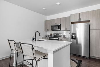 White subway tile backsplash