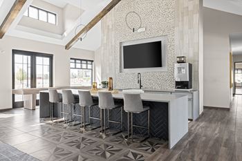 Luxurious clubhouse with television