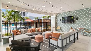 Outdoor lounge area