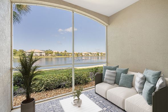 Fort Myers apartment for rent - Enclosed patio with a water view