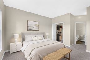 Fort Myers apartment for rent - Large master bedroom with walk-in closet and en-suite bathroom.