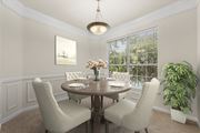Austin apartment for rent - A dining room with a round table and chairs.