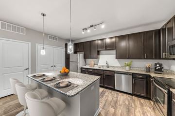 Land O Lakes apartment for rent - A modern kitchen with a dining table and chairs.