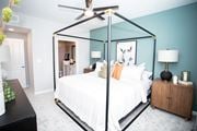 Alpharetta apartment for rent - Bedroom with ceiling fan at Emblem Alpharetta Apartments, Alpharetta, Georgia, 30009
