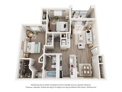 Floor plan for 2 beds, 1 bath, 1026 sqft