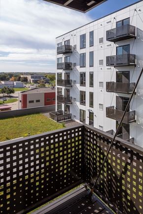 Rochester apartment for rent - Balcony at Maven on Broadway Apartments, Rochester, MN, 55904