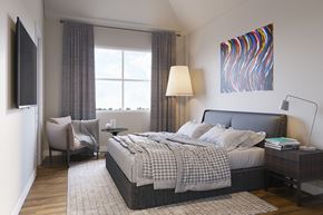 Hewitt apartment for rent - A bedroom with a large bed at Walker Place Apartments, Hewitt, Texas