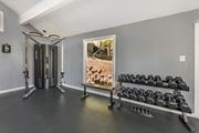 Austin apartment for rent - Gym room with a row of dumbbells at Great Hills, Austin, TX