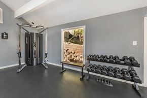 Austin apartment for rent - Gym room with a row of dumbbells at Great Hills, Austin, TX